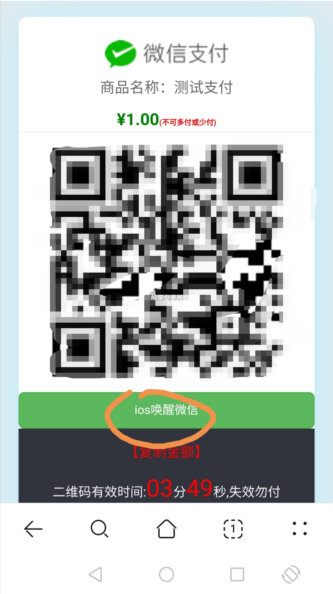 ma支付伪H5唤醒代码